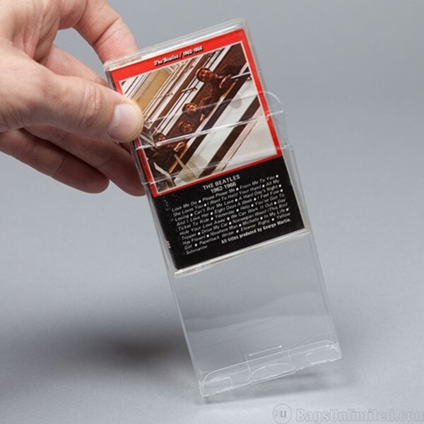 Crystal-clear audio cassette case p